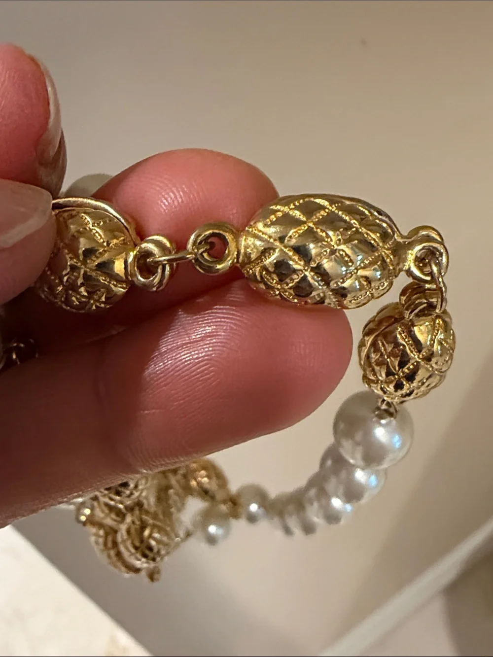 Chanel Gold  and White Vintage Pearl Necklace - Timeless Layered Style